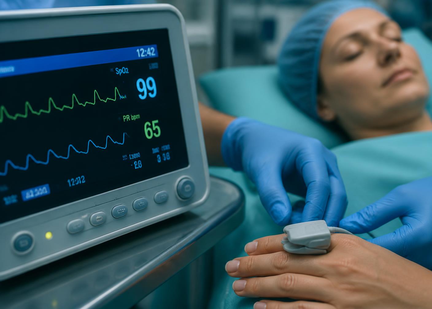 Monitoramento de sinais vitais durante sedação medicamentosa